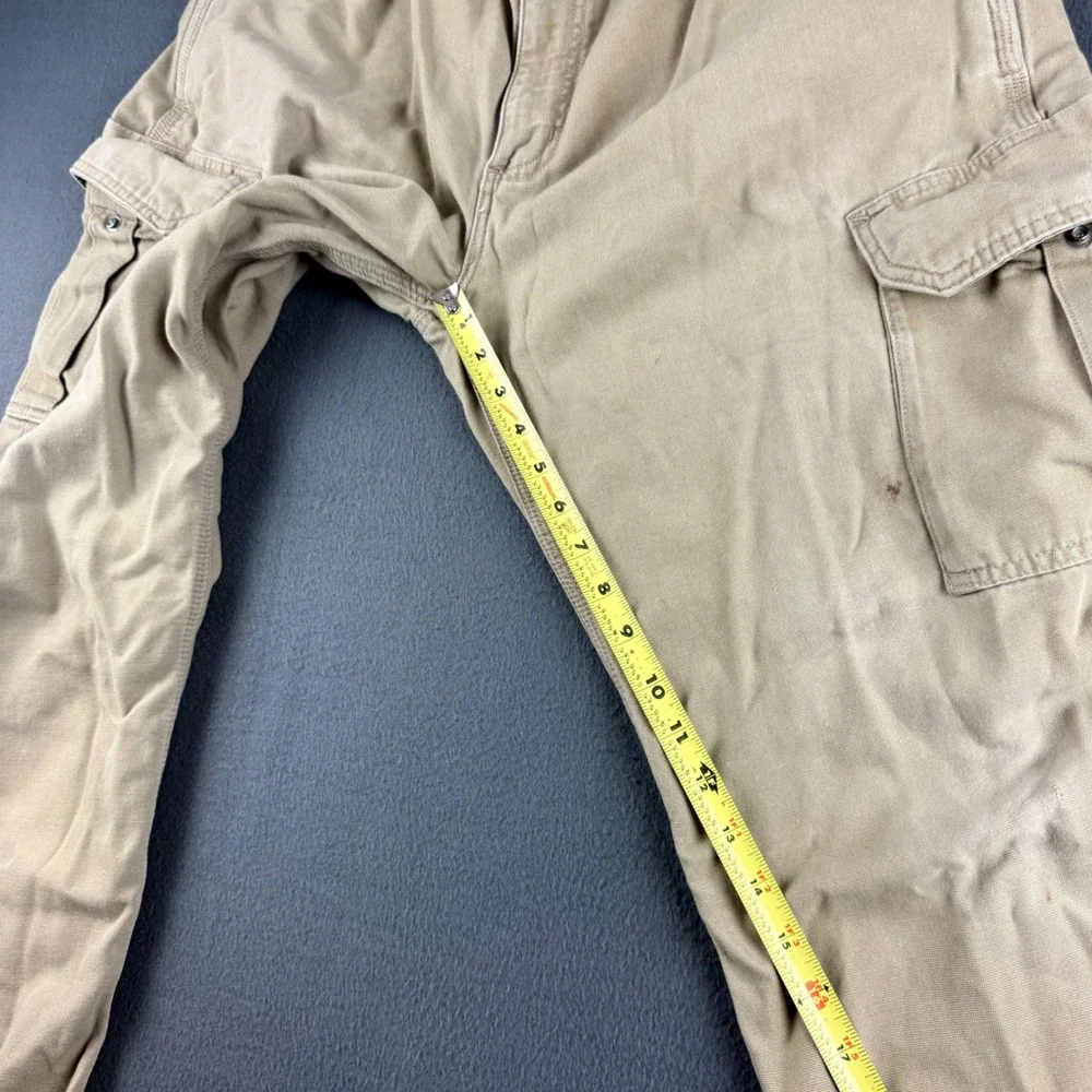 Carhartt Cargo Pants Men's 38x30 (Fits 36x29) Beige FR Canvas Workwear Flame